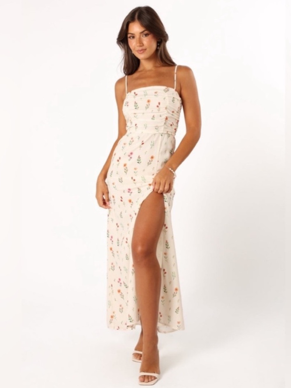 NWT Petal & Pup Ariel Floral Maxi Dress Ranala Print Runaway the Label Cream 10